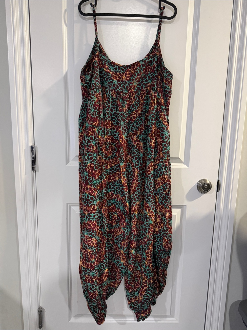 Anthropologie Printed Spaghetti-Strap Jumpsuit - #156 - Picture 8 of 10